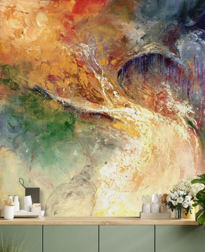 papier peint peinture abstraite colorée