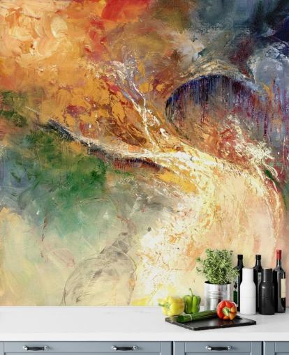 papier peint peinture abstraite colorée