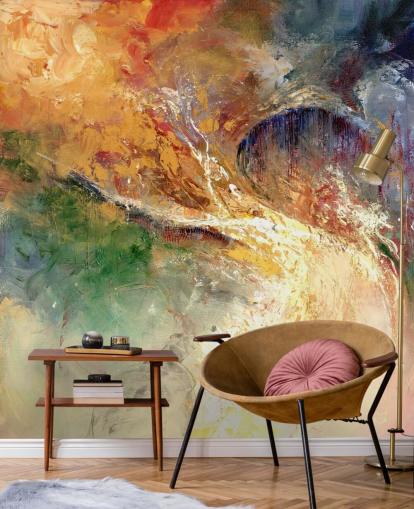 papier peint peinture abstraite colorée