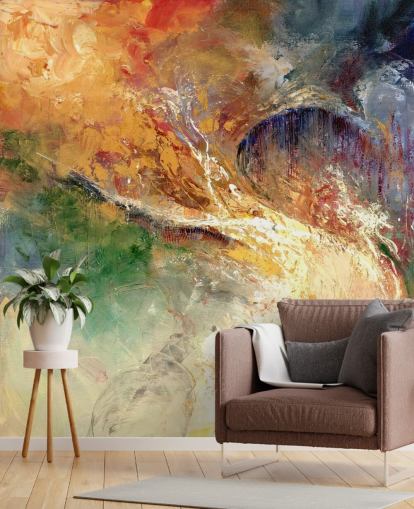 carta da parati colorata pittura astratta