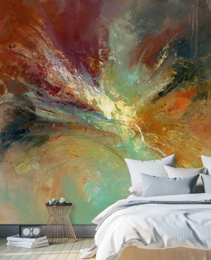 carta da parati colorata pittura astratta