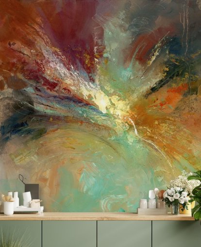 colourful abstract painting wallpaper