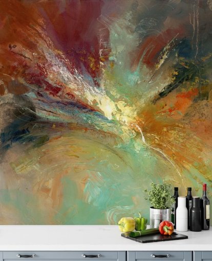 colourful abstract painting wallpaper