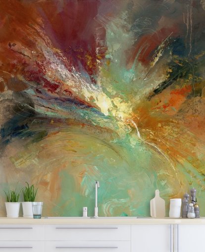 colourful abstract painting wallpaper
