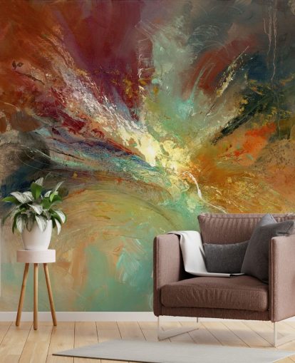 carta da parati colorata pittura astratta