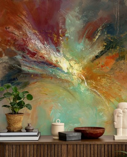 colourful abstract painting wallpaper