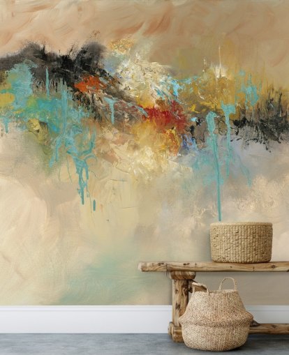 punainen muokattava abstrakti taustakuvamaalaus nimeltä Red Earth, kirjoittanut Anne Farrall Doyle makuuhuoneisiin punainen muokattava abstrakti taustakuvamaalaus nimeltä Red Earth, kirjoittanut Anne Farrall Doyle makuuhuoneisiin