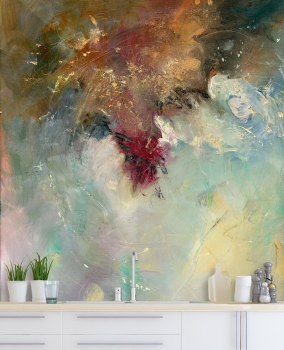 colourful abstract painting wallpaper