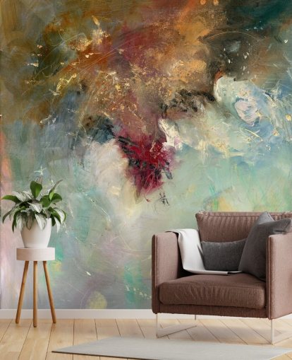 carta da parati colorata con pittura astratta