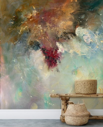carta da parati colorata con pittura astratta