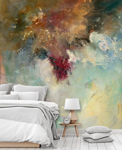 carta da parati colorata con pittura astratta