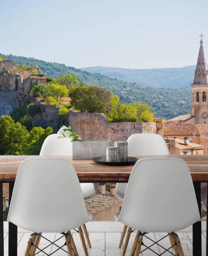 Provenza - Veduta di Saint Saturnin les d Apt Provence Wallpaper 
