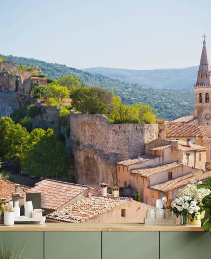 Provence - Vue de Saint Saturnin les d Apt Provence Wallpaper 