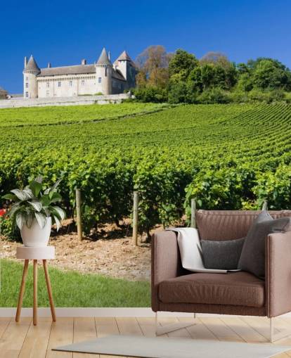 Papier Peint Château et Vignoble français
