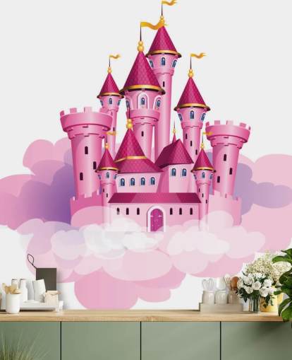 pink princess castle floating on clouds wallpaper pink princess castle floating on clouds wallpaper