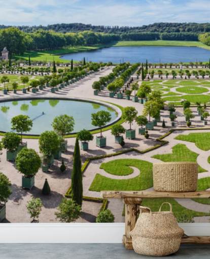 Palace Versailles Palace och trädgård väggmålning