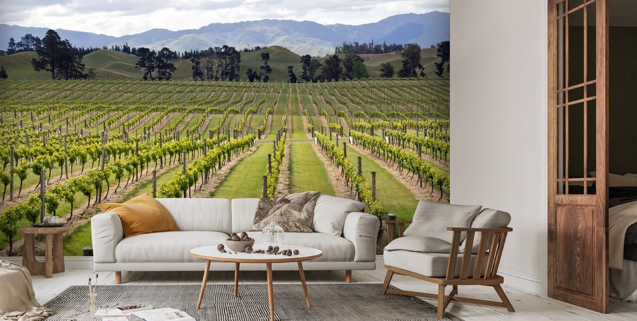 Marlborough Vineyards Wallpaper Mural Wallsauce AU