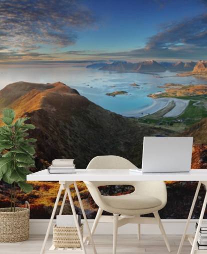 Decorazione murale con costa rocciosa