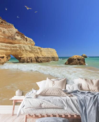 Rocky Algarve Beach Wallpaper