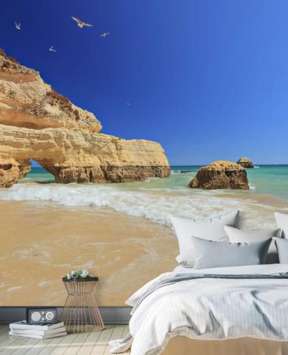 Rocky Algarve Beach Wallpaper