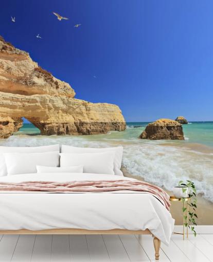 Rocky Algarve Beach Wallpaper