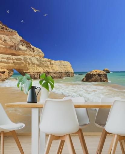 Rocky Algarve Beach Wallpaper