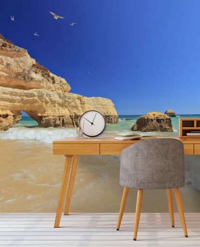 Rocky Algarve Beach Wallpaper