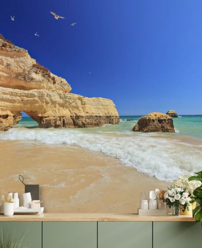 Papel pintado Rocky Algarve Beach