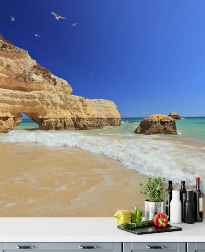 Rocky Algarve Beach Wallpaper