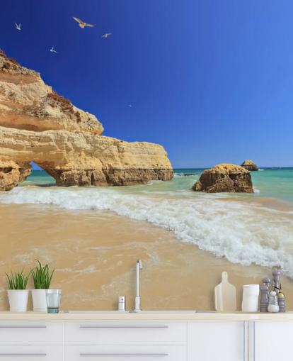 Rocky Algarve Beach Wallpaper Rocky Algarve Beach Wallpaper