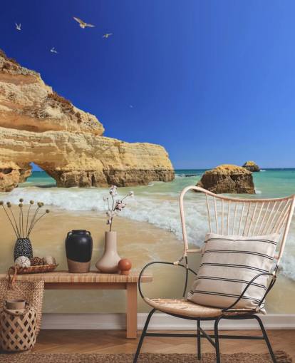 Rocky Algarve Beach Wallpaper Rocky Algarve Beach Wallpaper