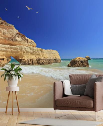 Papel pintado Rocky Algarve Beach Papel pintado Rocky Algarve Beach