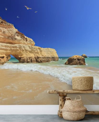 Rocky Algarve Beach Wallpaper Rocky Algarve Beach Wallpaper