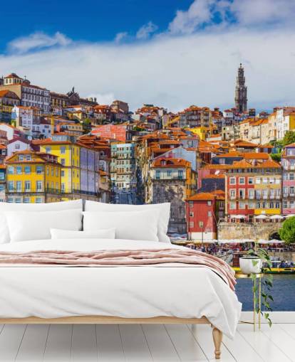 Porto histórico colorido Colourful Historic Porto Wallpaper 