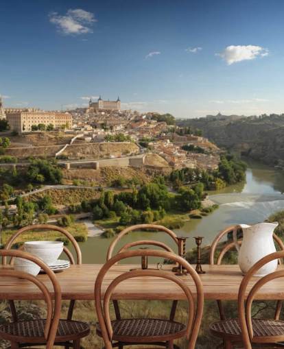 Vista da cidade por River Wall Mural Vista da cidade por River Wall Mural