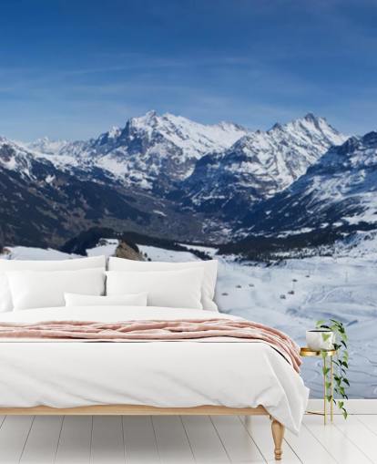 Swiss Alps Ski Mountain Wall Mural Swiss Alps Ski Mountain Wall Mural