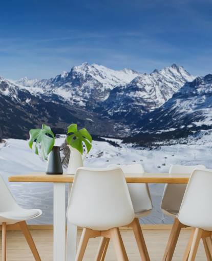 Ski dans les Alpes suisses Mountain Wall Mural Ski dans les Alpes suisses Mountain Wall Mural