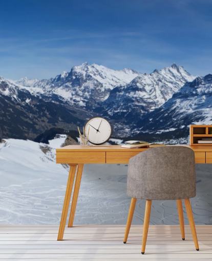 Swiss Alps Ski Mountain Wall Mural Swiss Alps Ski Mountain Wall Mural