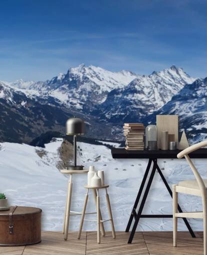 Swiss Alps Ski Mountain Wall Mural