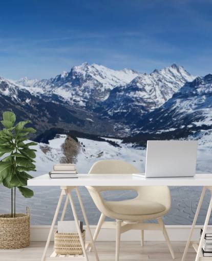 Swiss Alps Ski Mountain Wall Mural