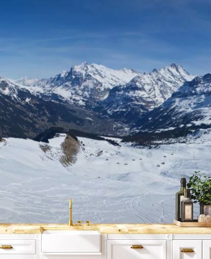 Swiss Alps Ski Mountain Wall Mural Swiss Alps Ski Mountain Wall Mural