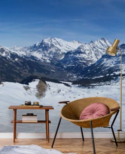 Sci delle Alpi svizzere Mountain Wall Mural