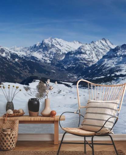 Swiss Alps Ski Mountain Wall Mural