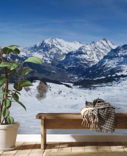 Ski Schweizer Alpen Mountain Wall Mural