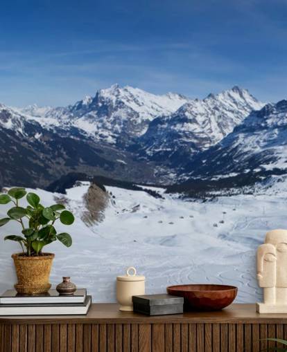 Schweiziske Alper Ski Mountain Wall Mural Schweiziske Alper Ski Mountain Wall Mural