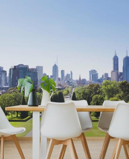 Blick auf Melbourne von Melbourne Gardens Tapete Blick auf Melbourne von Melbourne Gardens Tapete
