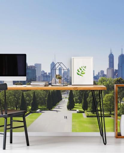 Blick auf Melbourne von Melbourne Gardens Tapete Blick auf Melbourne von Melbourne Gardens Tapete