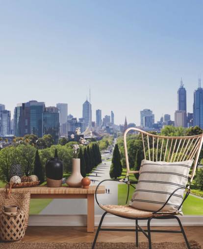 utsikt over melbourne fra melbourne hager tapet