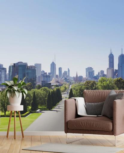 utsikt over melbourne fra melbourne hager tapet