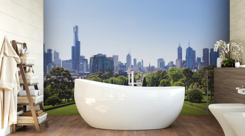 view of melbourne from melbourne gardens wallpaper